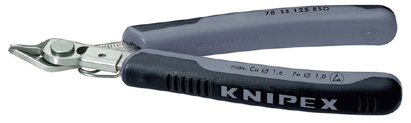 クニペックス 78 13 125 ESD エレクトロニクス スーパーニッパー 125mm 静電気防止KNIPEX[7813125ESDKNIPEX] 返品種別B