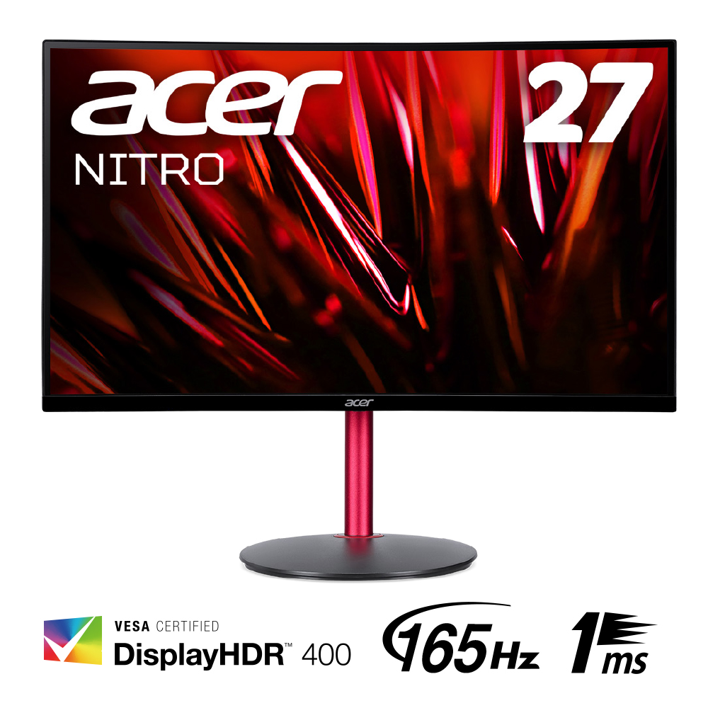 Acer（エイサー） XZ272UVbmiiphx 27型 湾曲 ゲーミング液晶ディスプレイ（165Hz/1ms(VRB)/WQHD/VA（ノングレア）/2W+2Wスピーカー/HDMI