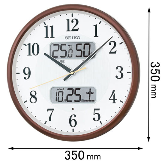 セイコータイムクリエーション 電波掛け時計温度 湿度表示付き KX383B[KX383B] 返品種別A