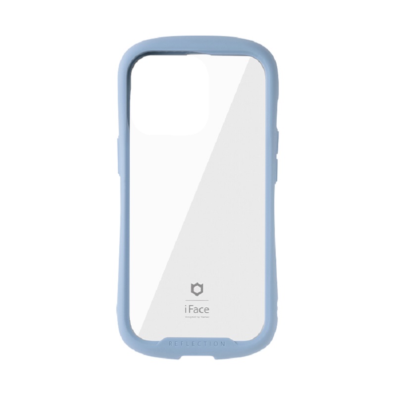 Hamee 41-933220 iPhone 13 Pro（6.1インチ）用 ハイブリッドケース IFACE REFLECTION 強化ガラスクリアケース（ペールブルー）[4193322