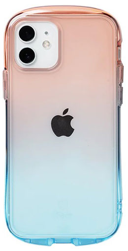 Hamee 41-941751 iPhone 12/12 Pro（6.1インチ）用 iFace Look in Clear Lollyケース（ストロベリー/アクア）[41941751] 返品種別A
