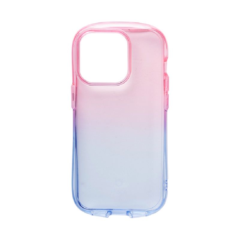 Hamee 41-946411 iPhone 14 Pro（6.1インチ）用 TPUケース IFACE LOOK IN CLEAR LOLLY （ピーチ/サファイア）[41946411] 返品種別A