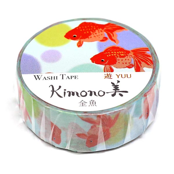 kimono美 GR-2001 マスキングテープ（金魚 15mm×7m）[GR2001KIMONOビ] 返品種別B