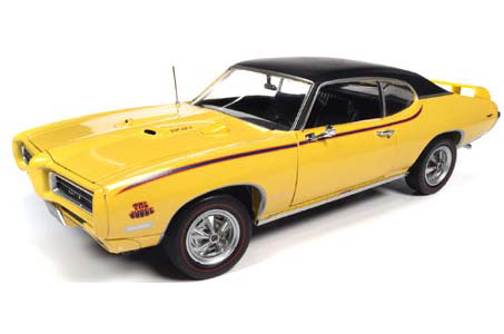 アメリカンマッスル 1/18 1969 ポンティアック GTO ジャッジ ゴールデンロットイエロー/ブラック【AMM1252】ミニカー 返品種別B