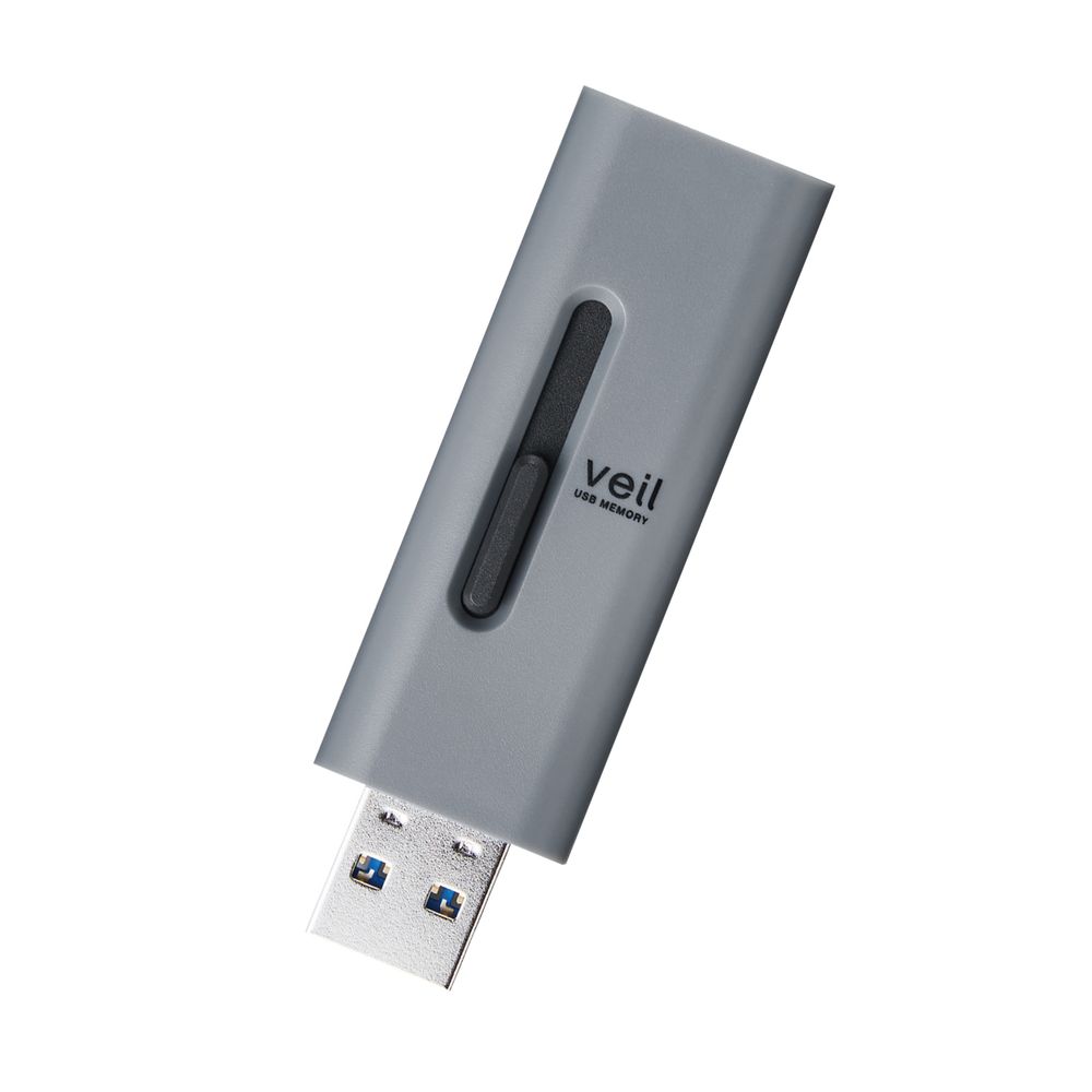 エレコム MF-SLU3032GGY スライド式USB3.2(Gen1)メモリ 32GB(グレー)[MFSLU3032GGY] 返品種別A