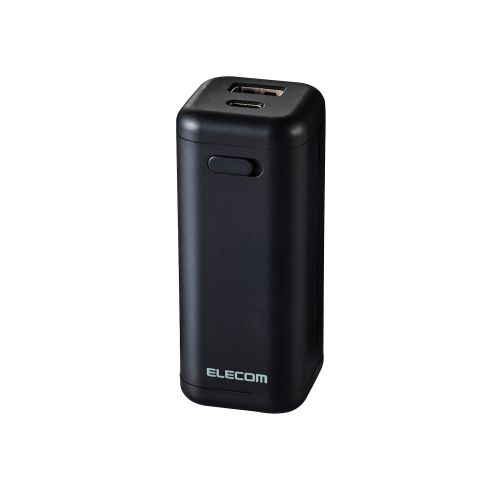 エレコム モバイルバッテリー 乾電池式 USB-C 1ポート USB-A 1ポート A-Cケーブル付属 単3電池4本付属（ブラック） DE-KD02BK返品種別A