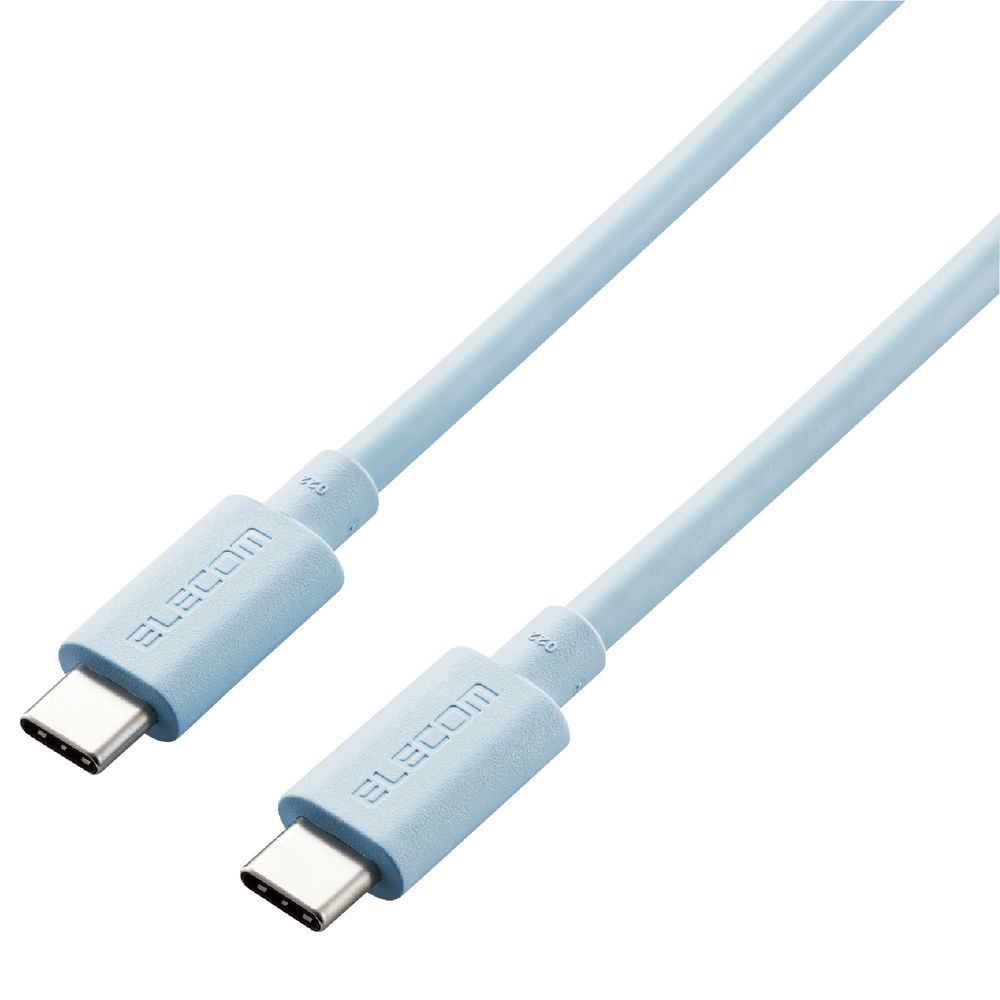 エレコム USB4-APCC5P08BU USB Type C ケーブル USB-C to USB-C 0.8m 充電/データ転送用 PD 100W 5A USB4 RoHS指令準拠（ブルー）[USB4AP