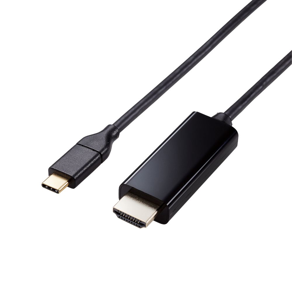 エレコム MPA-CHDMI10BK 変換ケーブル USB Type-C to HDMI 1m ミラーリング対応 ストリーミング対応 60Hz（ブラック）[MPACHDMI10BK] 返