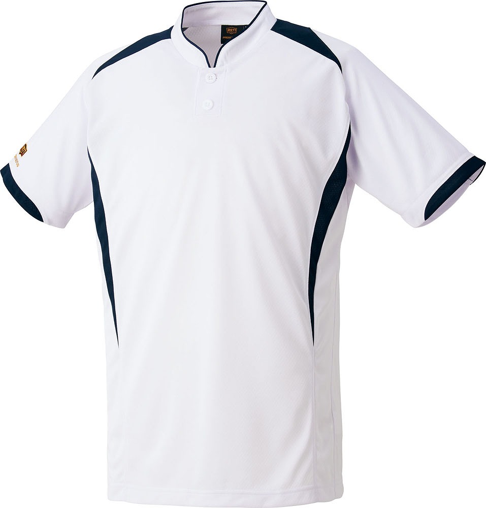 ゼット Z-BOT831-1129-S プロステイタス ベースボールシャツ（ホワイト×ネイビー・サイズ：S）ZETT[ZBOT8311129S] 返品種別A