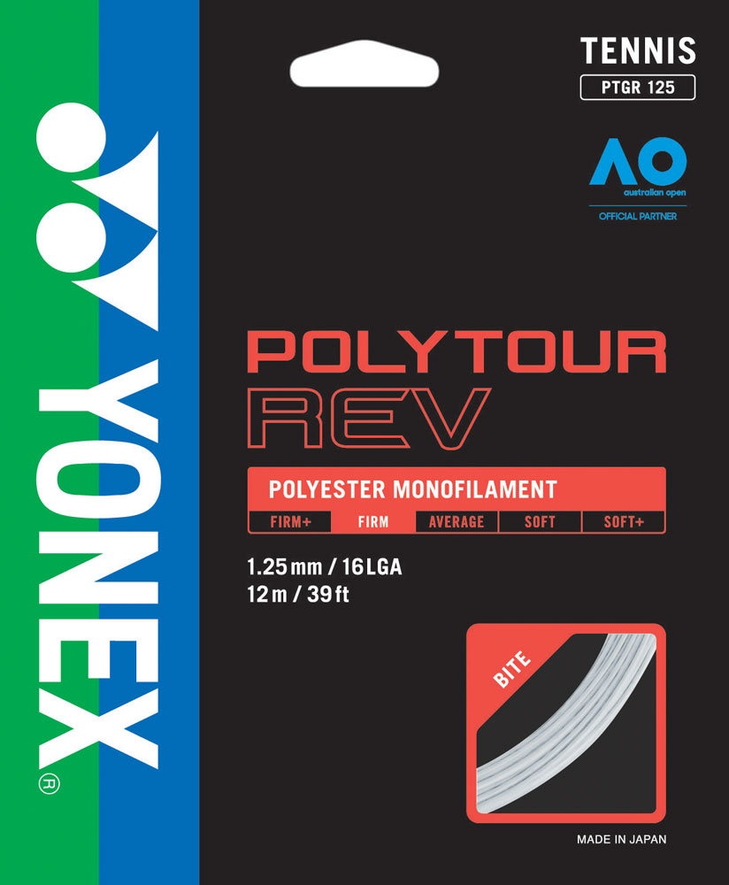 ヨネックス YO-PTGR125-011 テニス ストリング ポリツアーレブ125（ホワイト・1.25mm）YONEX POLYTOUR REV 125[YOPTGR125011] 返品種別A
