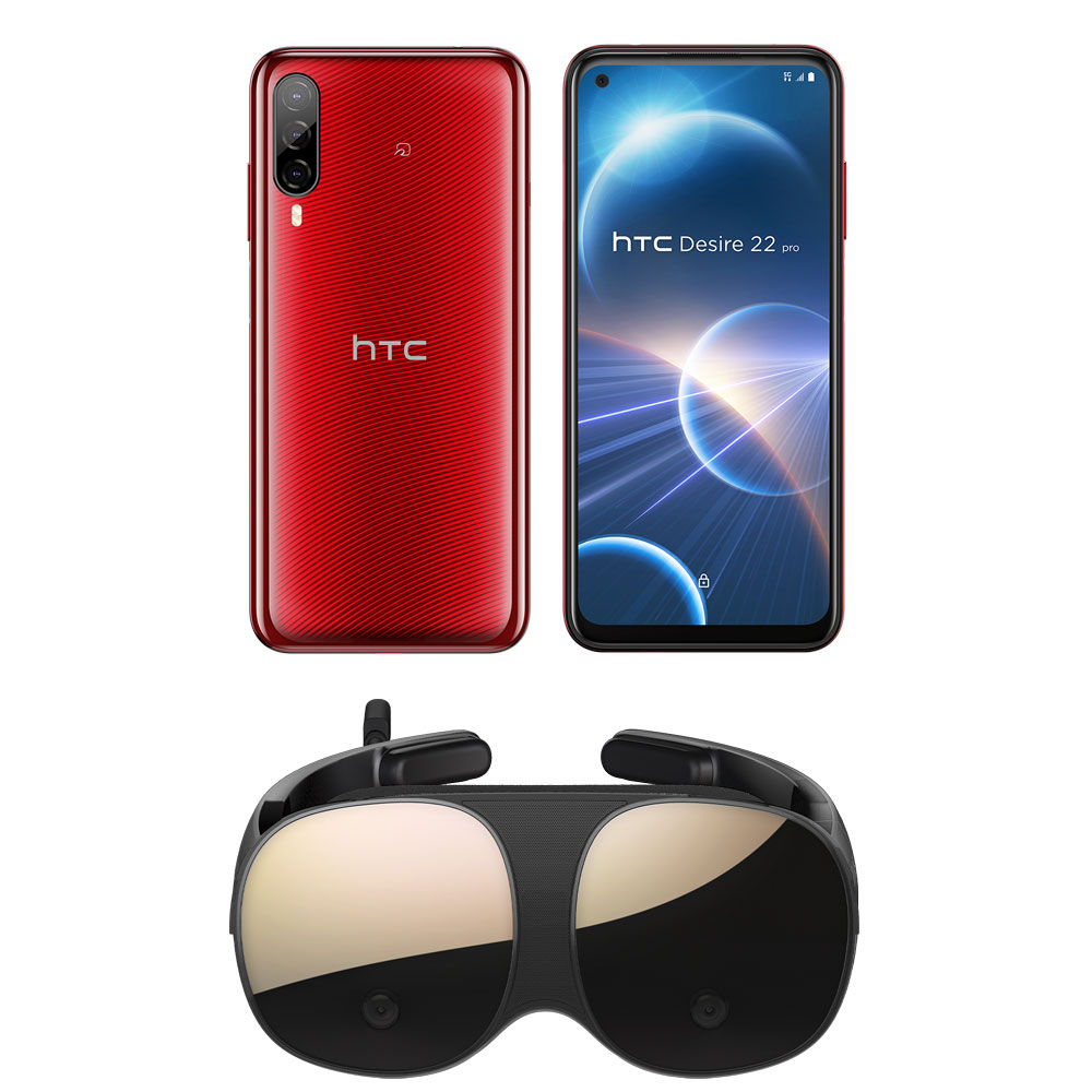 HTC（エイチ・ティー・シー） HTC Desire 22 pro（8GB/128GB）-サルサ・レッド（VIVE Flow セット） 99HATD008-00返品種別B