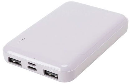 QTJ（クオリティトラストジャパン） QX-058PU モバイルバッテリー 5000mAh USB-A出力×2ポート (パープル)[QX058PU] 返品種別A