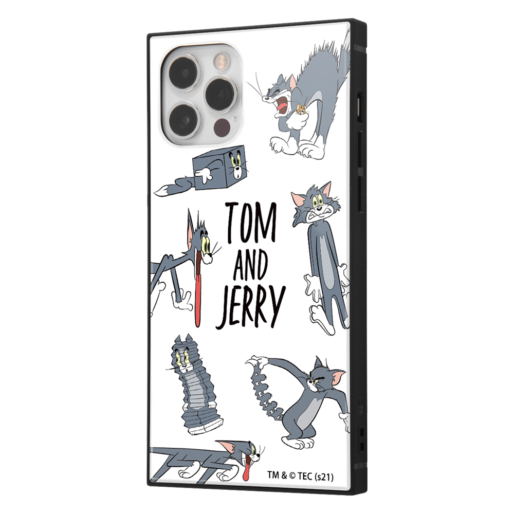 イングレム IQ-WP27K3TB/TJ10 iPhone12/12 Pro（6.1インチ）用 『トムとジェリー』 耐衝撃ハイブリッドケース KAKU（おかしなトム2）[IQW