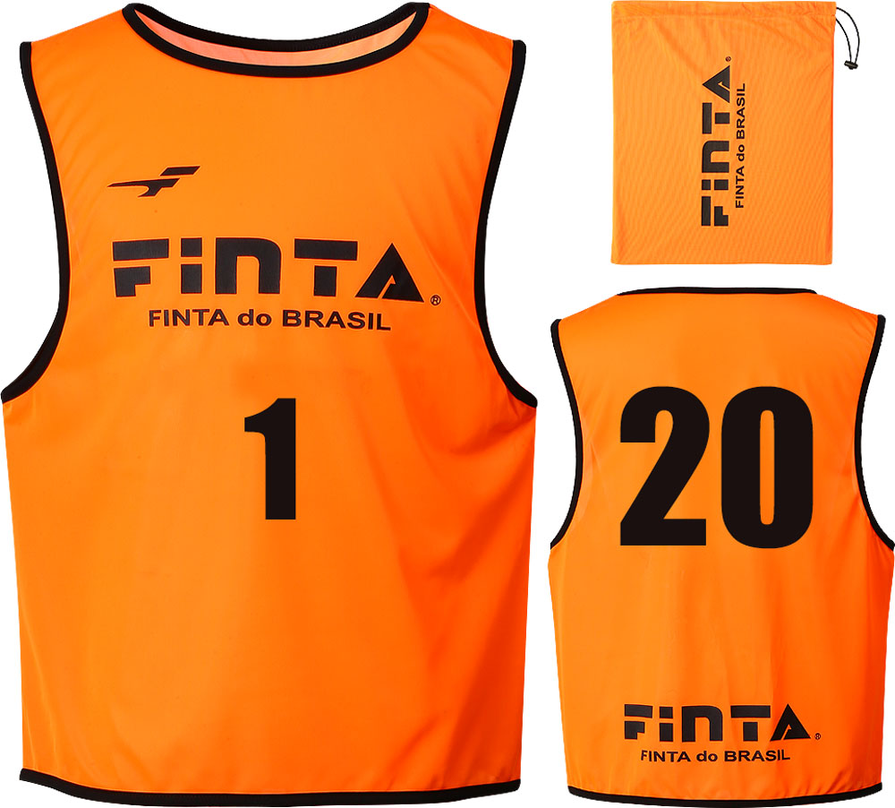 FINTA（フィンタ） サッカー・フットサル用 ビブス 20枚入り（オレンジ・サイズ：フリー） ユニセックス FNT-FT6556-6100-F返品種別A