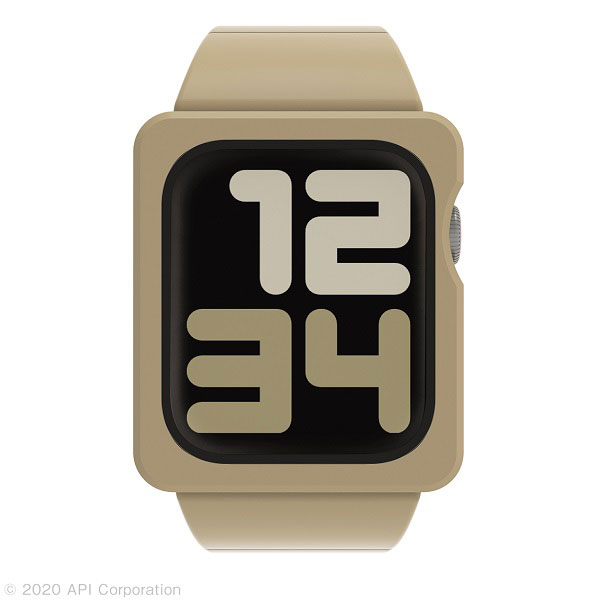 アピロス XEA03-TL-BE Apple Watch Series 6/5/4/SE 44mm用 バンドケース（ベージュ）EYLE（アイル）[XEA03TLBE] 返品種別A