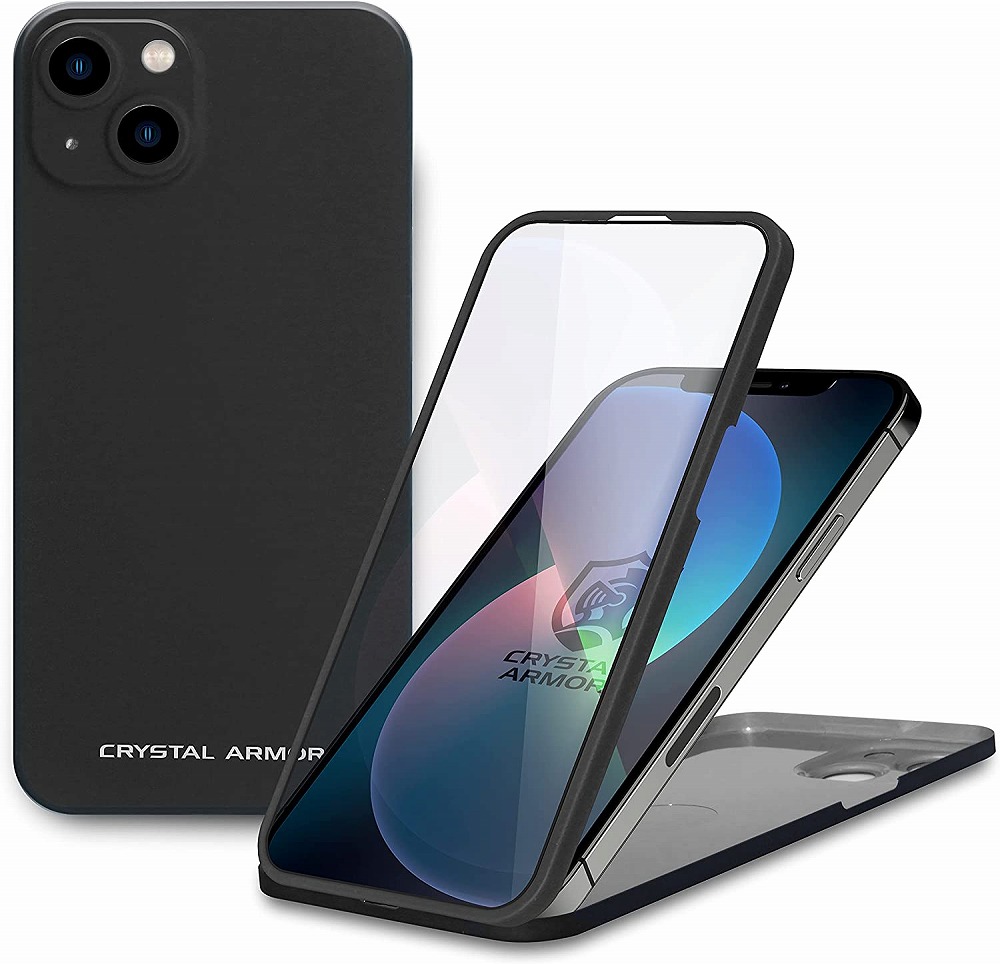 アピロス iPhone 13用 360°全面保護強化ガラス一体型ケース Ultra Light 360(ブラック) PEI24-UL-BK返品種別A