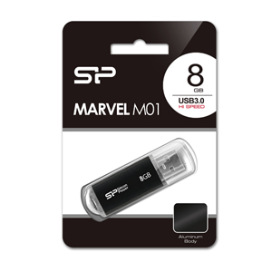 SiliconPower（シリコンパワー） SP-UFD8GBBK3 USB3.0/2.0対応 USBフラッシュメモリ 8GB（ブラック）Marvel M01[SPUFD8GBBK3] 返品種別A