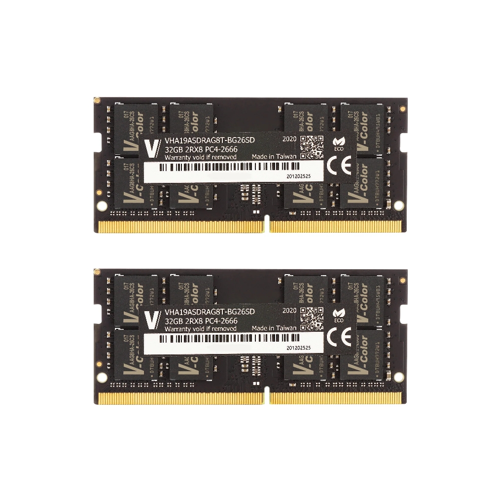 V-Color VHA19ASDRAG8T-BG26SD STANDARD SO-DIMM Series (FOR IMAC) PC4-21300 / DDR4 2666 Mhz メモリモジュール 32GB × 2枚組[VHA19AS