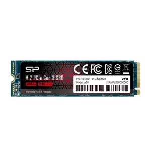 SiliconPower（シリコンパワー） SiliconPower M.2 2280 NVMe PCIe Gen3x4 SSD 2TB A80シリーズ SP002TBP34A80M28返品種別B