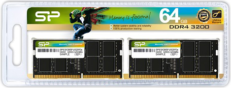 SiliconPower（シリコンパワー） SP064GBSFU320F22 PC4-25600 (DDR4-3200）260pin SODIMM 64GB（32GB×2枚)[SP064GBSFU320F22] 返品種別B