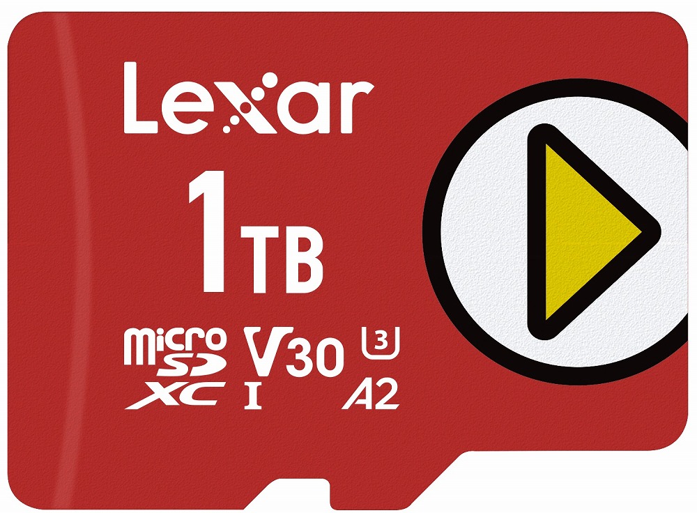 Lexar（レキサー） LMSPLAY001T-B1NNJ PLAY microSDXCカード 1TB UHS-I U3 V30 A2[LMSPLAY001TB1NNJ] 返品種別B