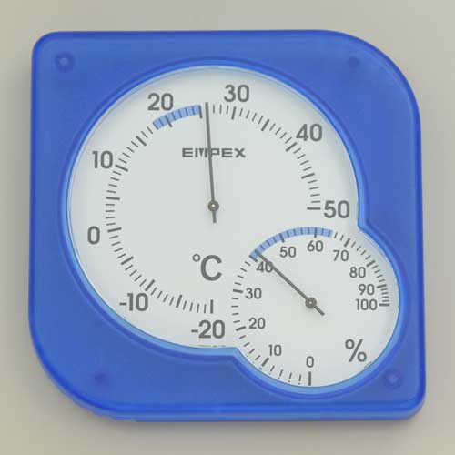 ELPA OS-01(BL) 温度計・湿度計（クリアブルー）ELPA[OS01BL] 返品種別A