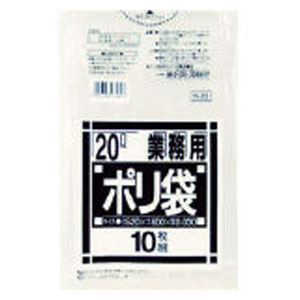 日本サニパック N23CL N-23Nシリーズ20L 透明 10枚[N23CLサニパツク] 返品種別B