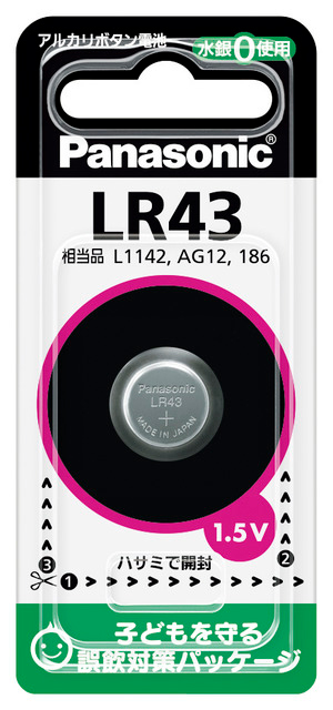 パナソニック LR43P アルカリボタン電池×1個Panasonic LR43[LR43PNA] 返品種別A
