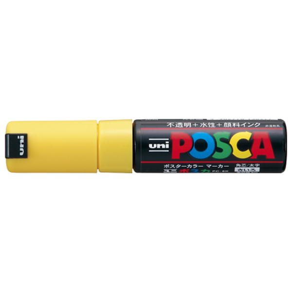 三菱鉛筆 PC8K.2 ポスカ 太字角芯（黄）POSCA[PC8K2] 返品種別A