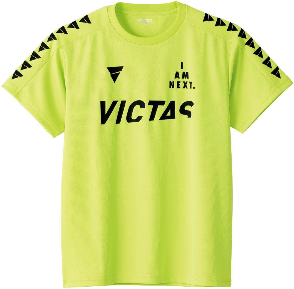 ヴィクタス 卓球 ユニセックス プラクティス Tシャツ V-TS245（ライムグリーン・サイズ：S） VICTAS TSP-532201-4200-S返品種別A