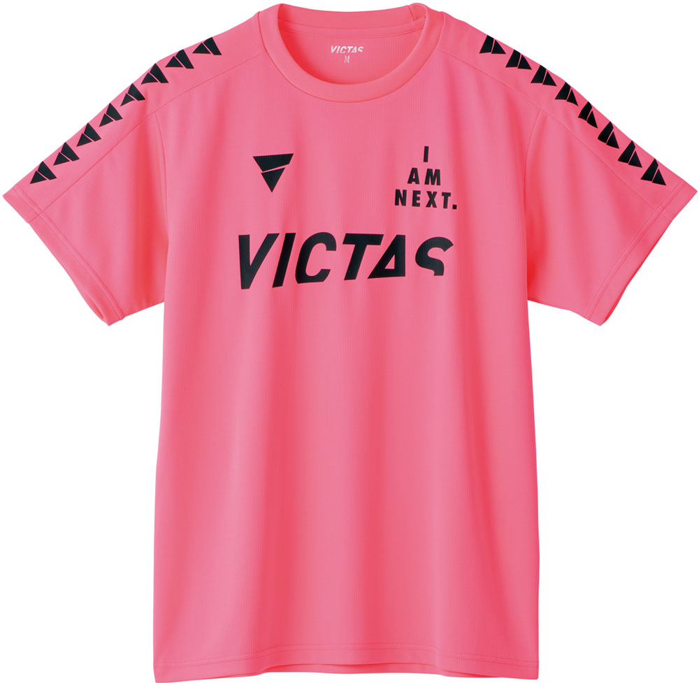 ヴィクタス 卓球 ユニセックス プラクティス Tシャツ V-TS245（フラッシュピンク・サイズ：4XL） VICTAS TSP-532201-7200-4XL返品種別A