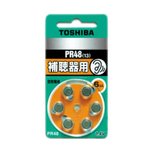 東芝 PR48V6P 空気亜鉛電池×6個TOSHIBA PR48[PR48V6P] 返品種別A