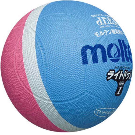 モルテン MT-SLD1PSK ドッジボール 軽量1号球（ゴム）Molten ライトドッジボール（サックス×ピンク）[MTSLD1PSK] 返品種別A