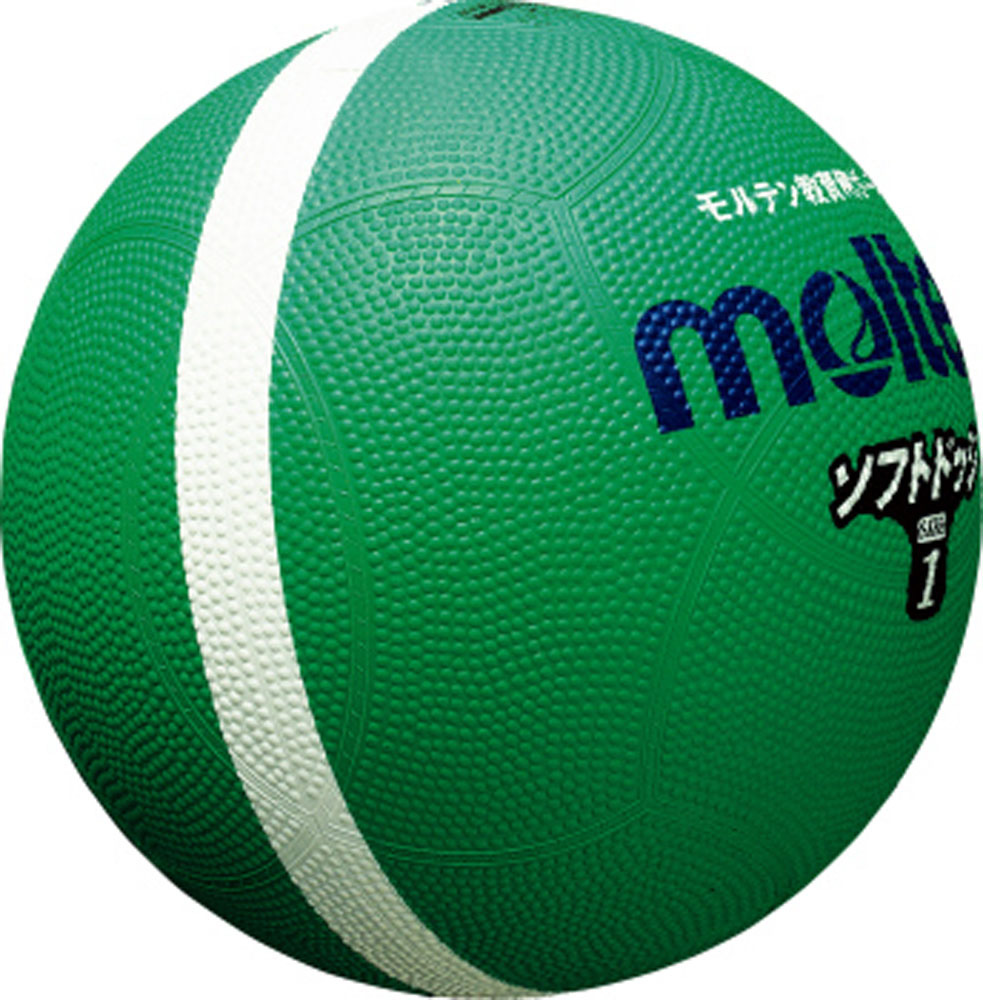モルテン MT-SFD1GL ドッジボール 1号球（ゴム）Molten ソフトラインドッジボール（グリーン）[MTSFD1GL] 返品種別A