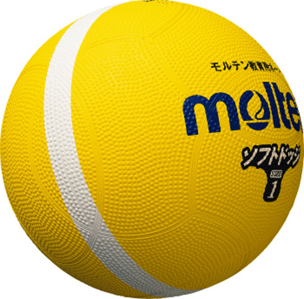 モルテン MT-SFD1YL ドッジボール 1号球（ゴム）Molten ソフトラインドッジボール（イエロー）[MTSFD1YL] 返品種別A
