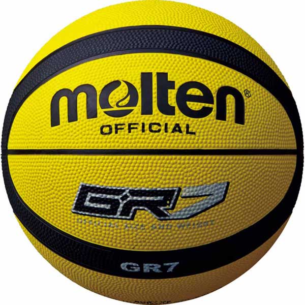 モルテン BGR7-YK バスケットボール 7号球 (ゴム)Molten GR7 (イエロー×ブラック)[MTBGR7YK] 返品種別A
