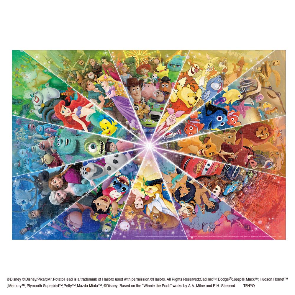 テンヨー ピュアホワイト ジグソーパズル Color Circle(Disney＆Disney/Pixar) 1000ピース【DP-1000-870】ジグソーパズル 返品種別B