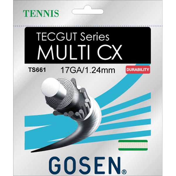 ゴーセン 硬式テニス用ガット マルチCX17（ナチュラル・1.24mm×12.2m） GOSEN TECGUT series MULTI CX17 GOS-TS661NA返品種別A