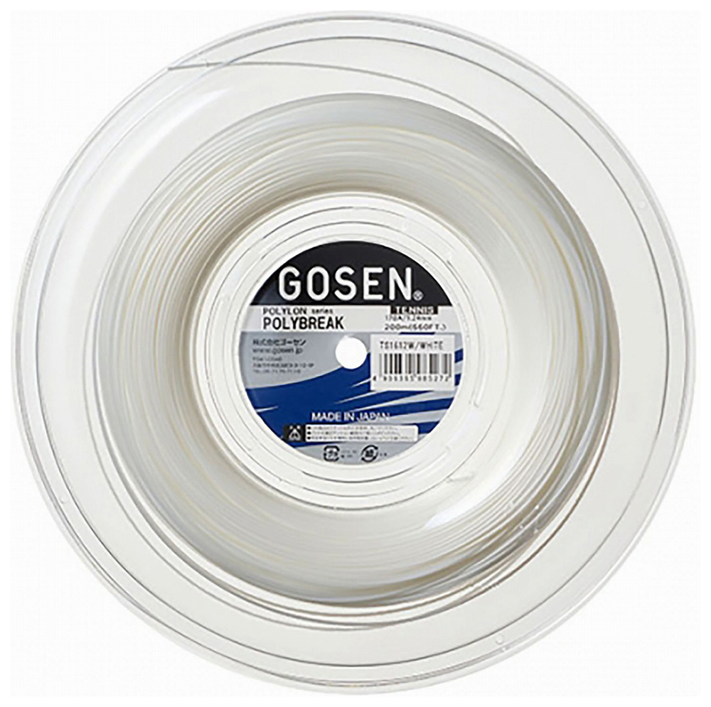 ゴーセン GOS-TS1612W 硬式テニス用ガット POLYBREAK 17（ホワイト・200m）GOSEN[GOSTS1612W] 返品種別A