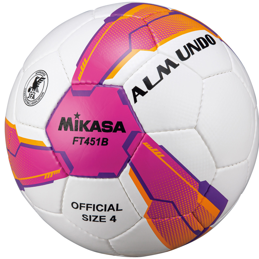 ミカサ FT451B-PV サッカーボール 4号球 (人工皮革)MIKASA ALMUND（ピンク/バイオレット）[FT451BPVミカサ] 返品種別A