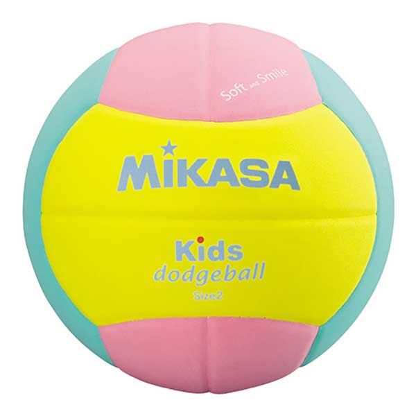 ミカサ SD20-YP ドッジボール 2号球MIKASA スマイルドッジ (イエロー/ピンク/グリーン)[SD20YP] 返品種別A