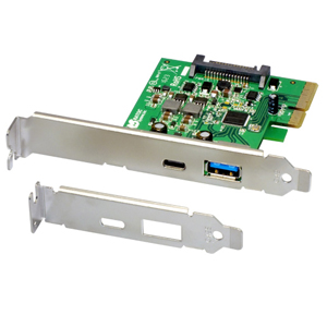 ラトックシステム REX-PEU31-AC PCI Express×4用 USB3.1（Type-A/Type-C）増設インターフェースボード[REXPEU31AC] 返品種別A