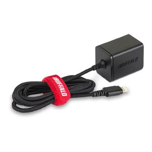 バッファロー BSMPA2403LC1BK 2.4A USB急速充電器 Lightningケーブル一体型タイプ 1.5m（ブラック）[BSMPA2403LC1BK] 返品種別A