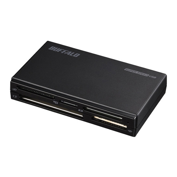 バッファロー BSCR500U3BK USB3.0 マルチカードリーダー ハイエンドモデル（ブラック）[BSCR500U3BK] 返品種別A