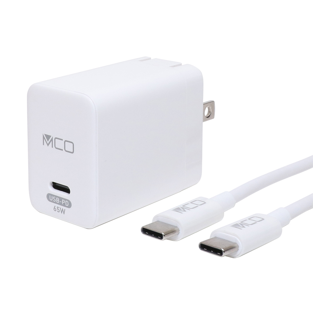 MCO IPA-CS03/WH USB PD対応 GaN USB-ACアダプタ Type-Cケーブル付 (ホワイト)[IPACS03WH] 返品種別A