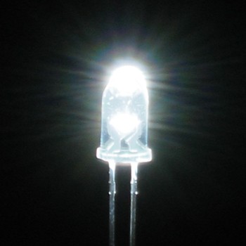ELEKIT コード付高輝度LED（白色・3mm）【LK-3WH-C50】 返品種別B