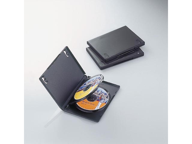 エレコム CCD-DVD07BK DVDトールケース 3枚収納タイプ 3枚セット（ブラック）[CCDDVD07BK] 返品種別A
