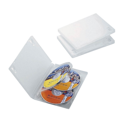 エレコム CCD-DVD08CR DVDトールケース（4枚収納・クリア・3枚）[CCDDVD08CR] 返品種別A