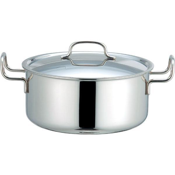 ジオプロダクト GEO-25T(ワイヨツト) 【IH対応】両手鍋 25cm（シルバー）GEO PRODUCTS GEO-25T[GEO25Tワイヨツト] 返品種別A
