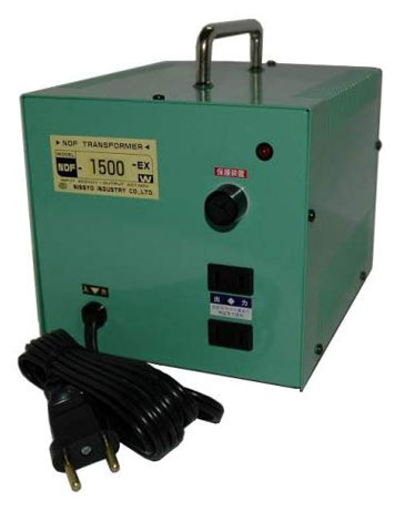 日章工業 NDF-1500EX 海外用変圧器（ダウントランス）Cプラグ対応NDFシリーズ[NDF1500EX] 返品種別A